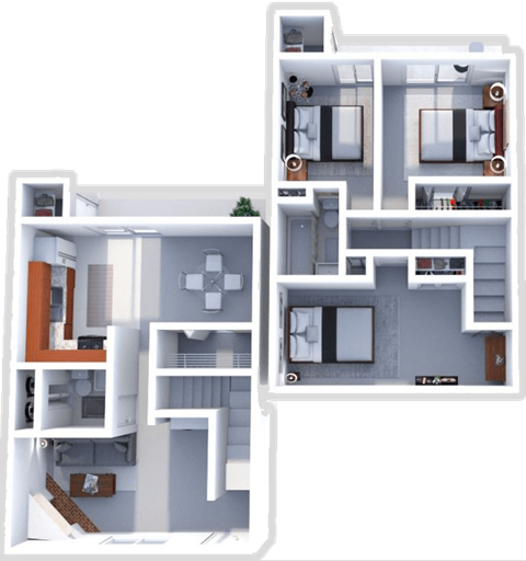 3 bedrooms, 1.5 baths